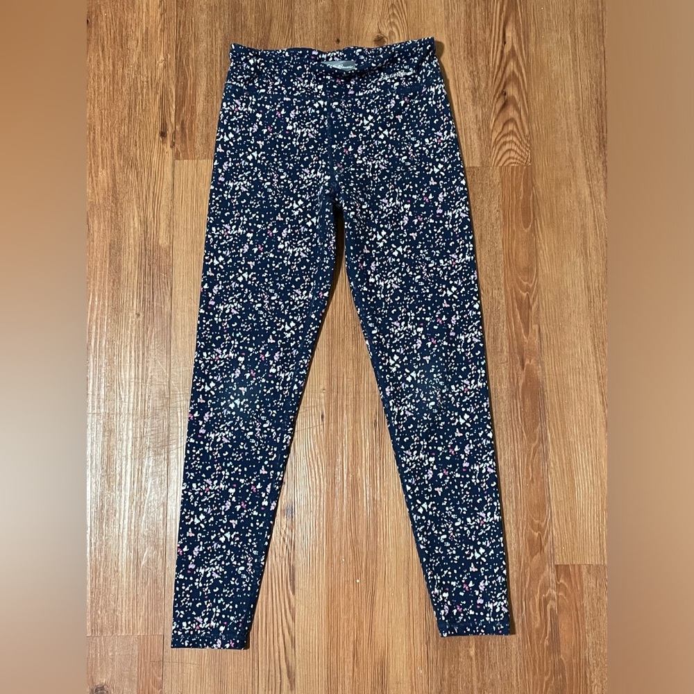 Large (14/16) Navy with Colorful dots leggings, Eddie Bauer